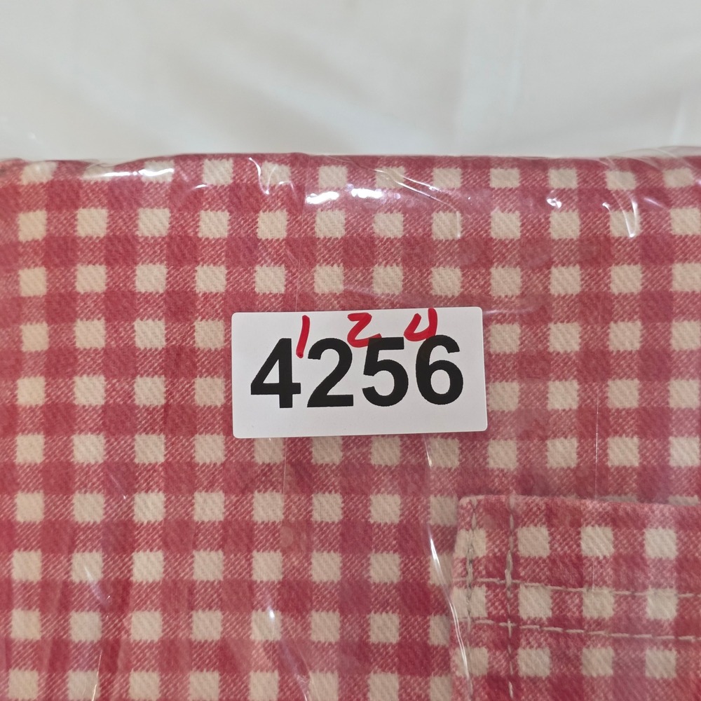 Damson Madder Mari Gilet 14 Red Gingham Ruffle Organic Cotton Button Front NWT - Picture 11 of 11